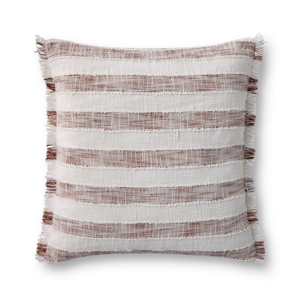 4469 II Collection PLL0134 Rust/Ivory 22'' x 22'' Cover w/Poly Pillow